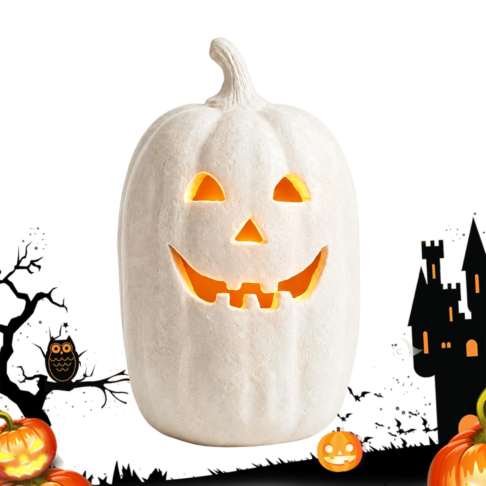 Home Decor Halloween - 으스스한 호박 랜턴 수제 레진 랜턴