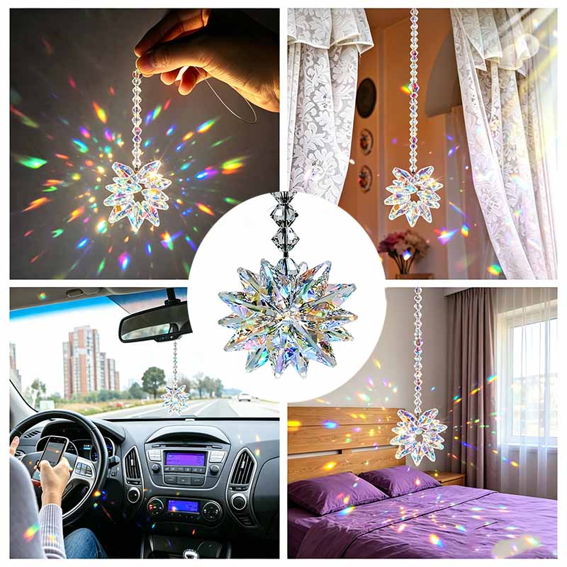 Crystal Sun Catcher - 스타 크리스탈 썬캐쳐 허링 프리즘 레인보우