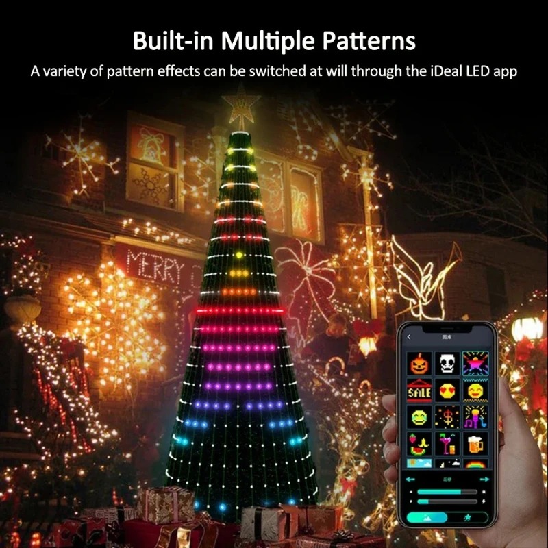 Home Decor Xmas - 크리스마스 스타 트리 조명 RGB LED,