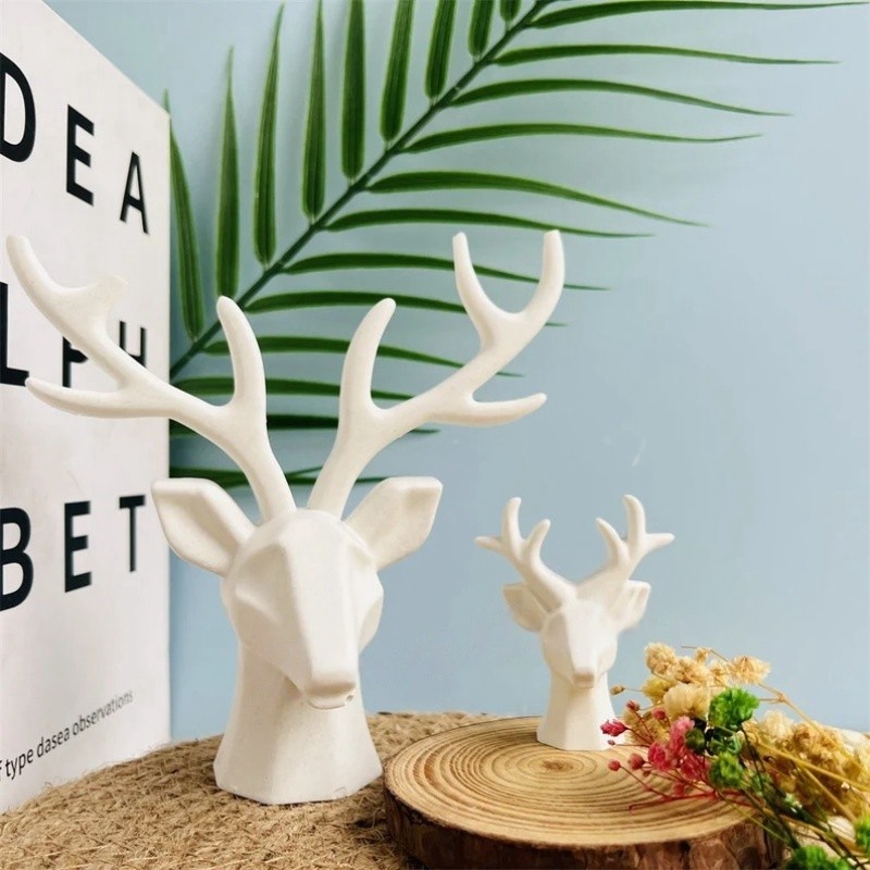 Home Decor Handicraft - 2 조각 사슴 뿔 장식 실리콘