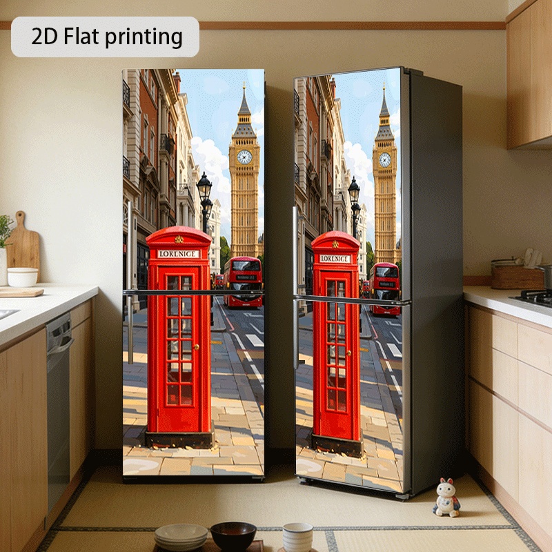 Home Decor London - [23.62×70.87 인치] 런던 거리 풍경 테마