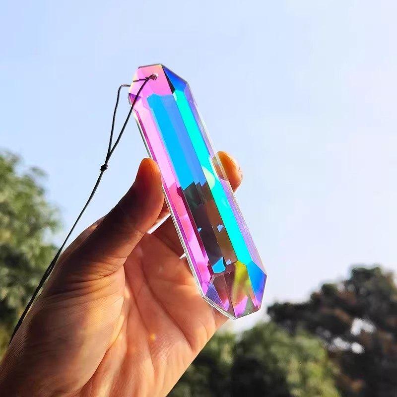 Crystal Sun Catcher - 창문 장식용 컬러풀 인조 크리스탈 프리즘