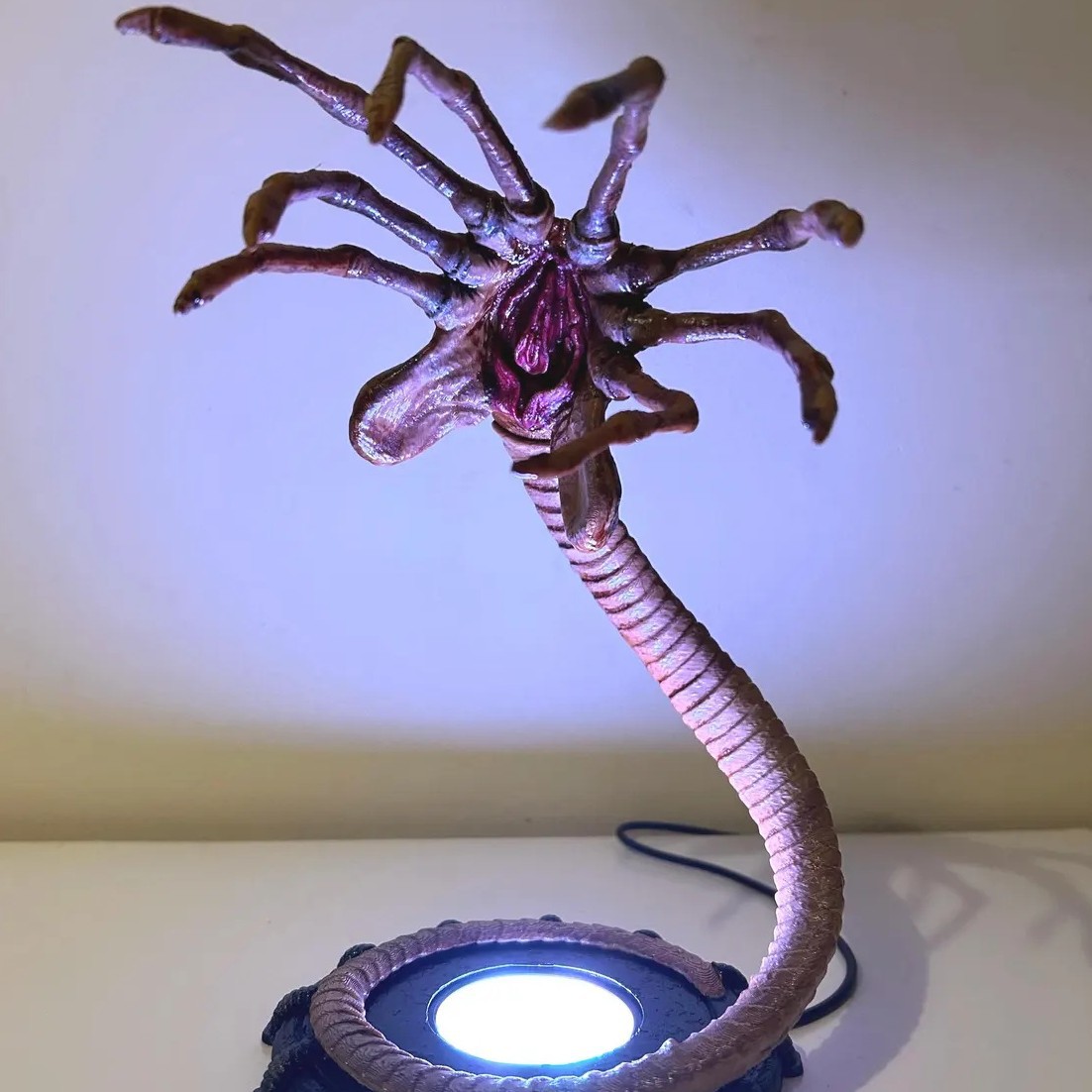 Home Decor Halloween - 외계인 페이스허거 램프 야간 조명, LED