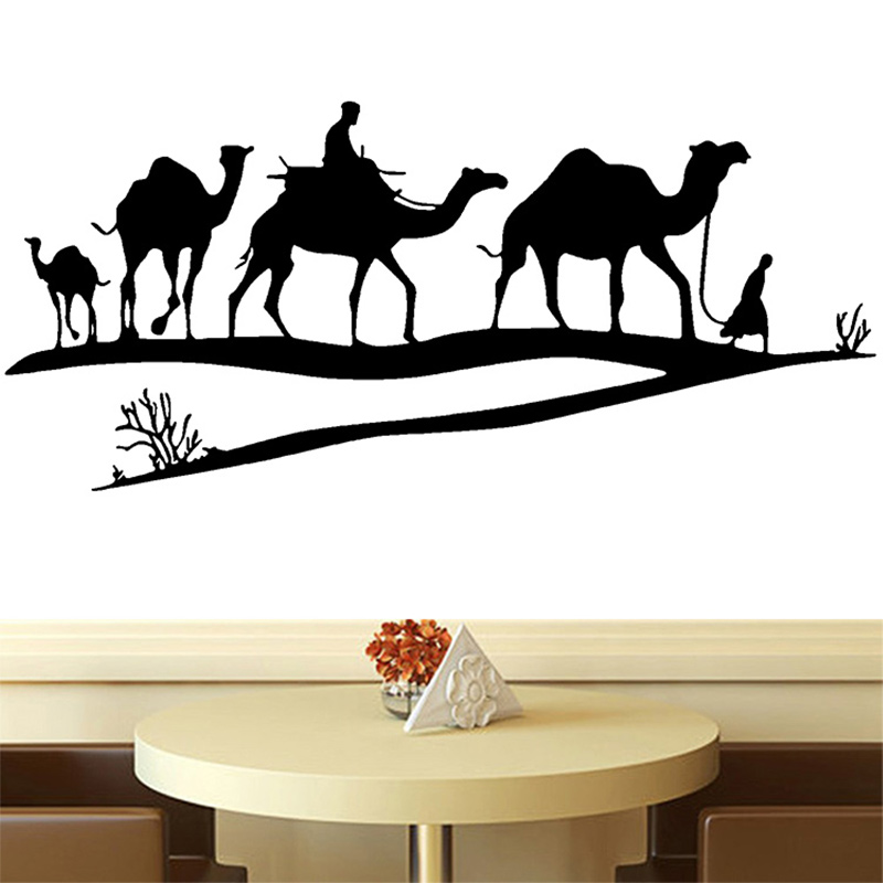 Home Decor Vinyl Flooring - 낙타의 사막 벽 데칼-비닐 벽 스티커-인테리어