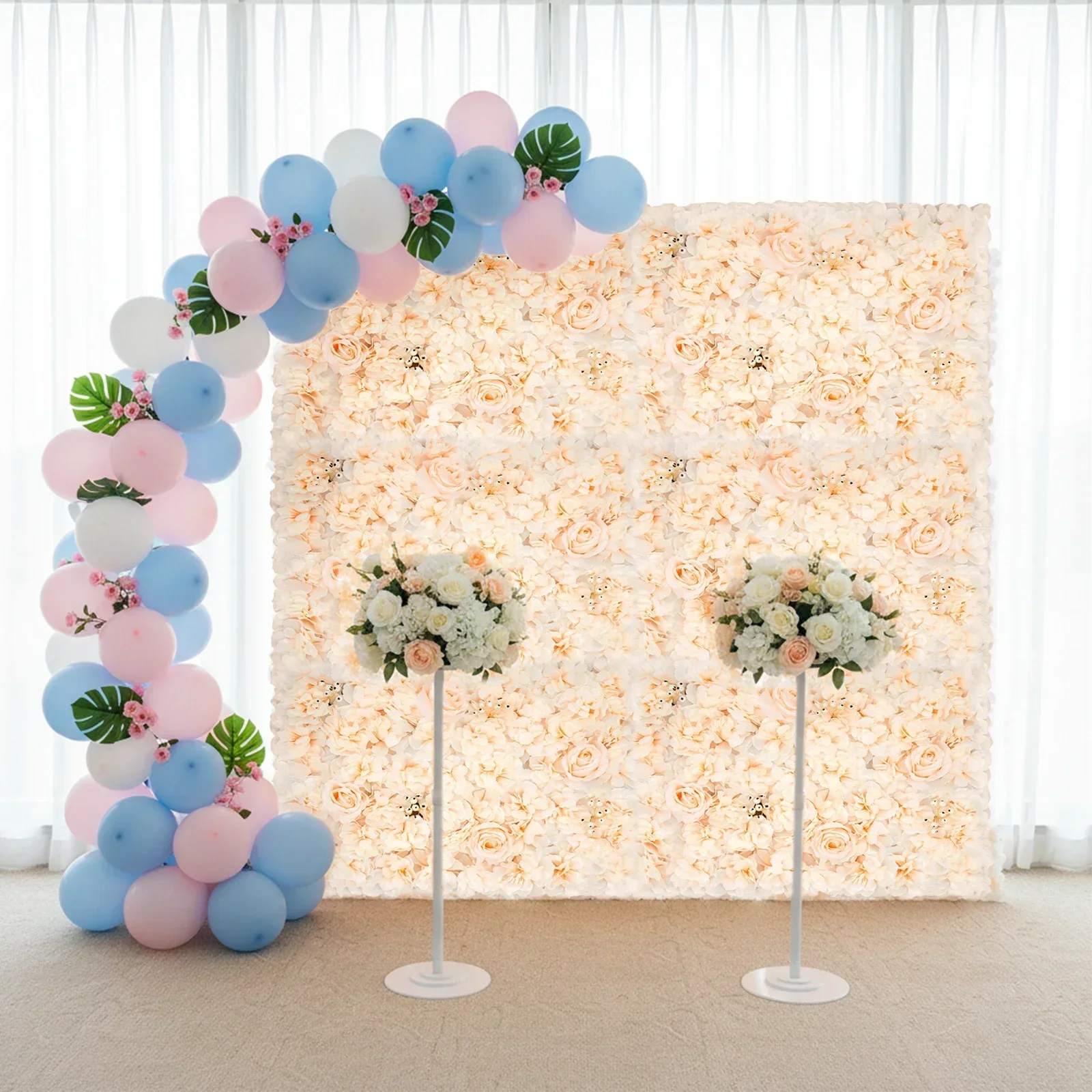 Home Decor Wall Panels - 6 PCS 60*40cm 인공 꽃 벽