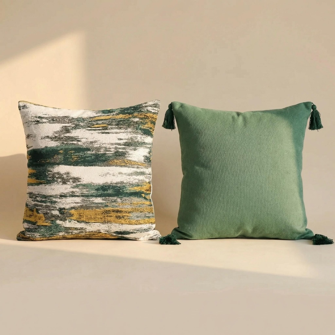 Yarn Home Decor - 홈 노르딕 텍스처 원사염색 추상 자카드