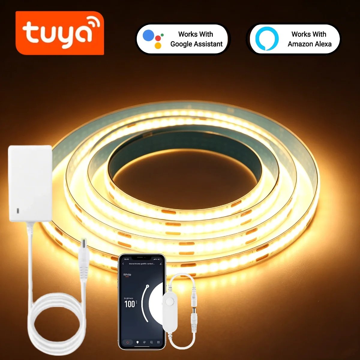 Home Decor Free App - 투야 스마트 COB LED 스트립 조명,