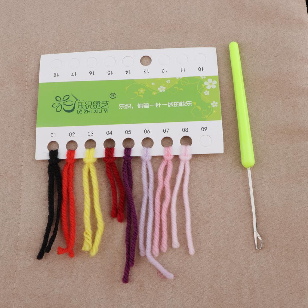 Yarn Home Decor - 동물 쿠션 래치 훅 키트 DIY