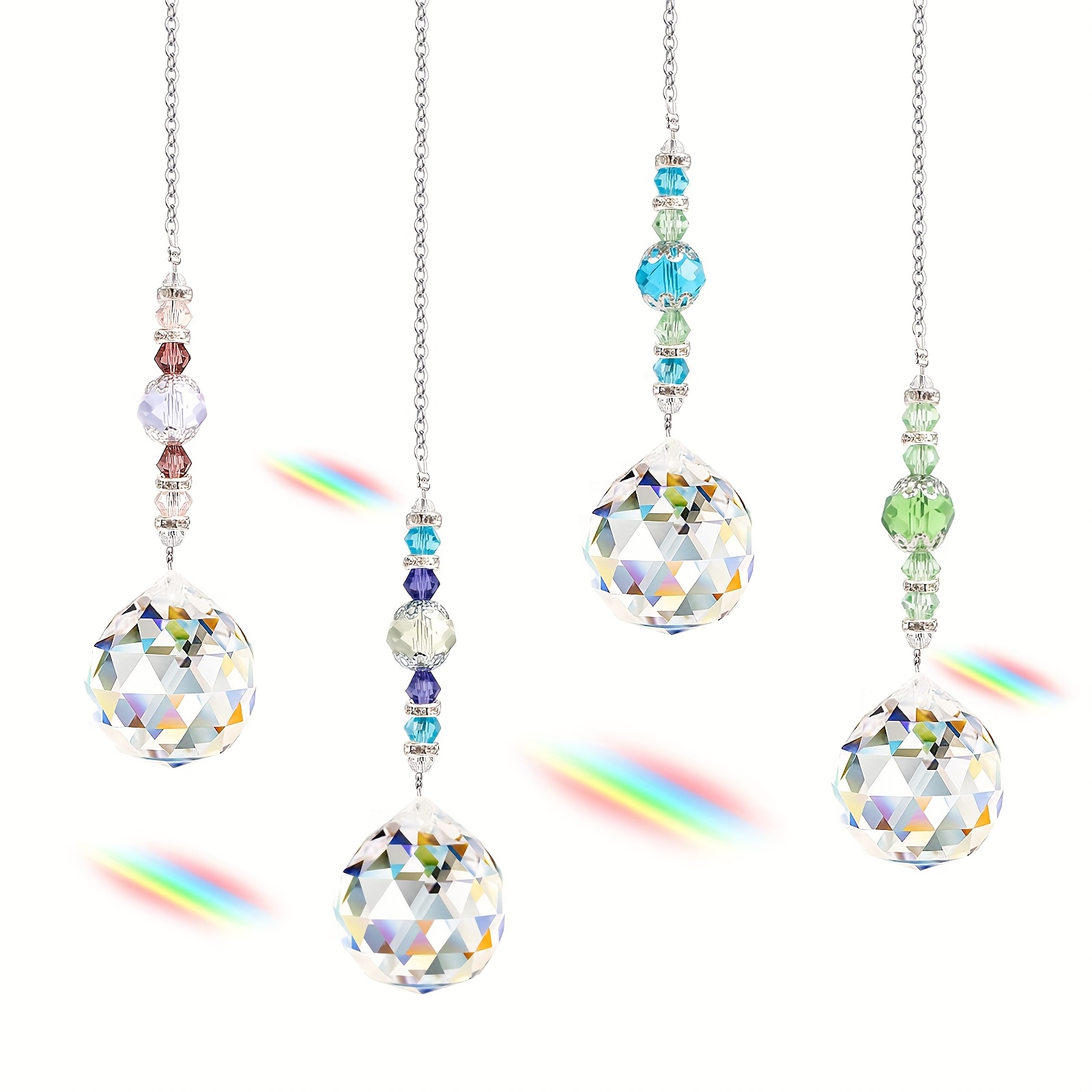 Crystal Sun Catcher - 4 Pcs 창 크리스탈 Suncatcher 교수형,