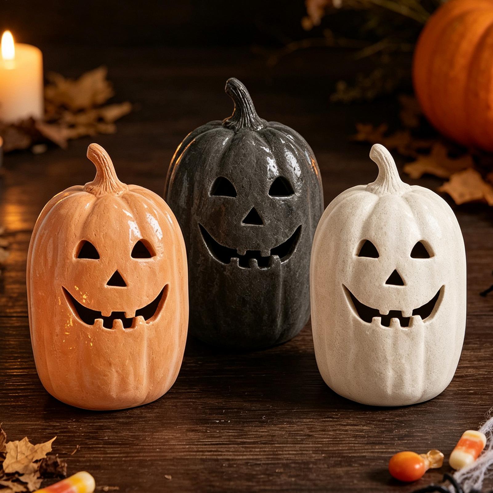 할로윈 호박 공예품 레진 호박 수제 랜턴 장식 할로윈  - Home Decor Halloween 리뷰 및 가격