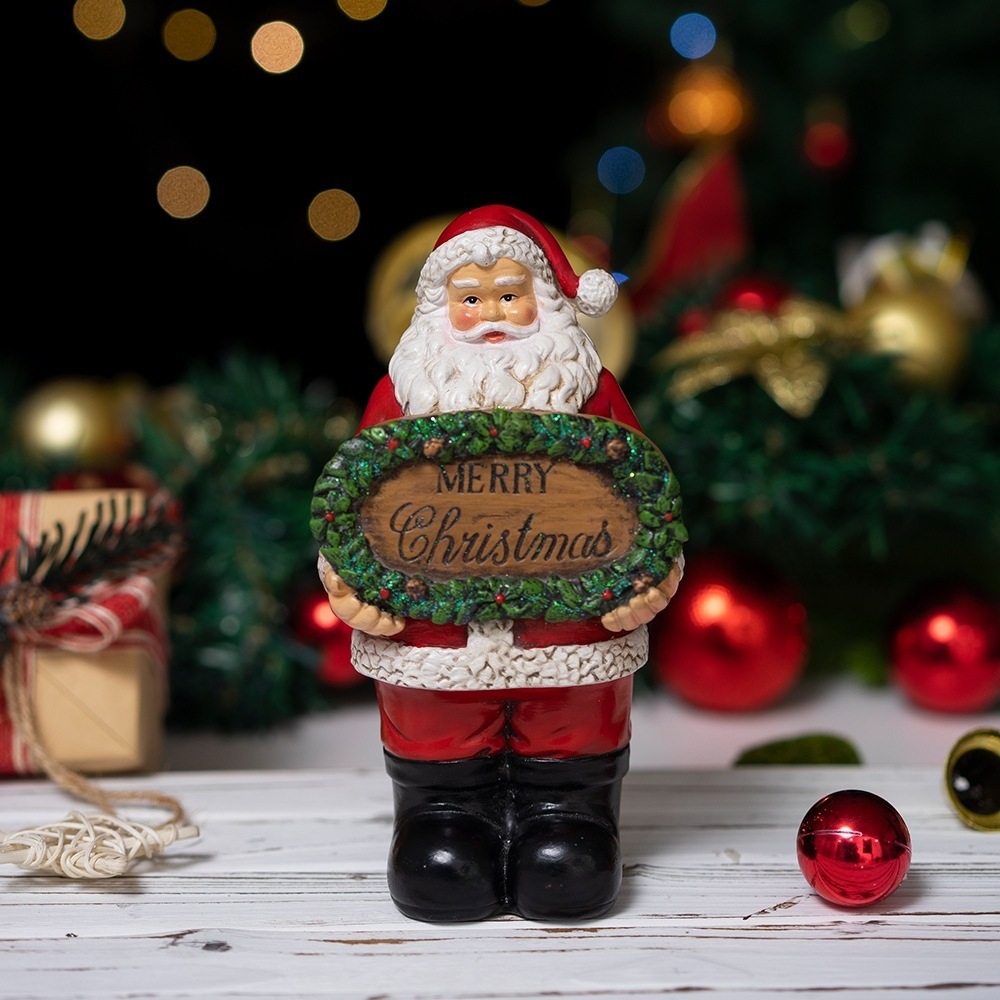 재미있는 크리스마스 장식품 레진 산타클로스 조각상 크리 - Home Xmas Decor Ideas 리뷰 및 가격