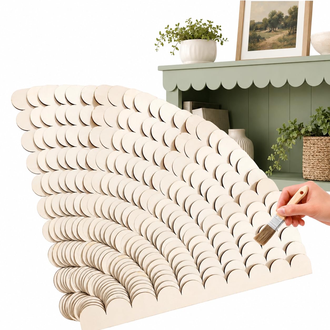 12개의 물결 모양 목재 트림 - 벽, 캐비닛, 선반  - Home Decor Wall Molding 리뷰 및 가격