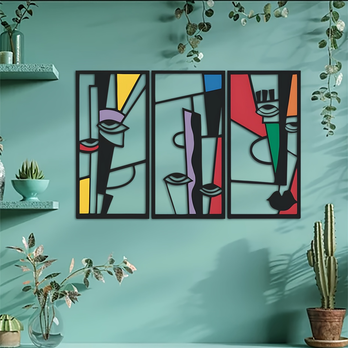 3개 세트, 피카소 미니멀리스트 금속 벽 조각품, 40 - Home Decor Xmas 리뷰 및 가격