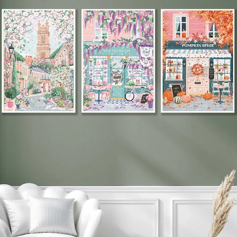파리 런던 헝가리 여행 포스터 및 프린트 커피 애프터눈 - Home Decor London 리뷰 및 가격