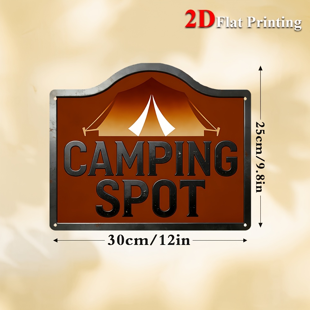 1개의 2D 평면 표지판 예술품은 텐트 디자인을 묘사하 - Home Decor Locations 리뷰 및 가격