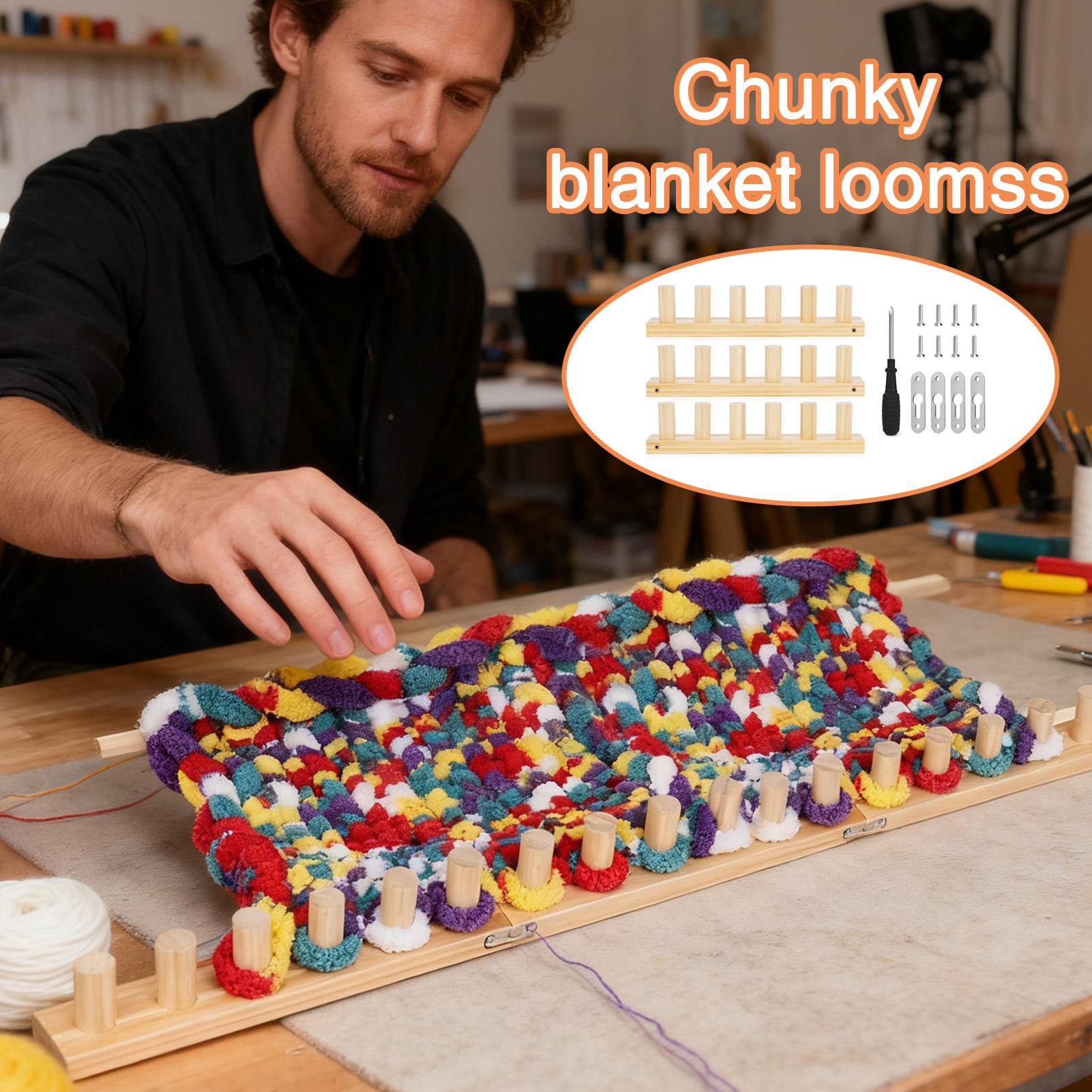 뜨개질 기계 35인치 나무 두꺼운 실 뜨개질 도구 어린 - Yarn Home Decor 리뷰 및 가격