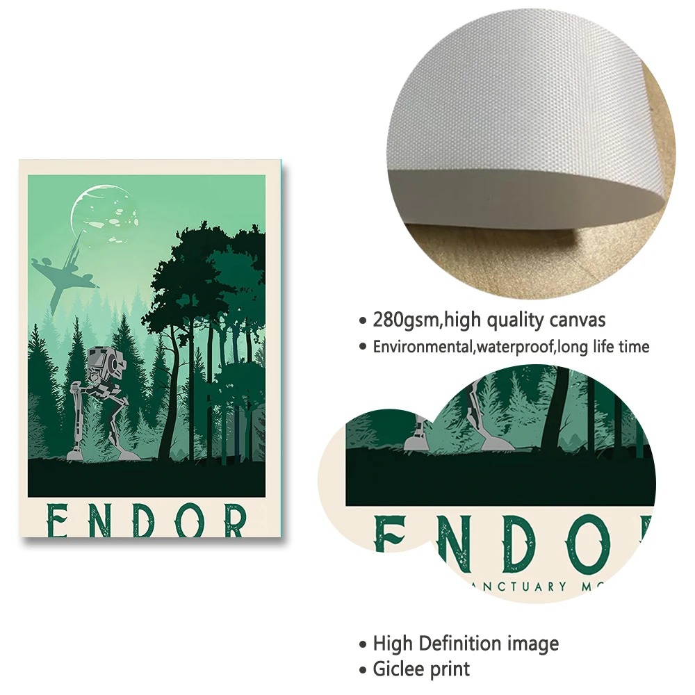 Tatooine Endor 풍경 캔버스 페인팅 빈티지  - Home Decor How To 리뷰 및 가격