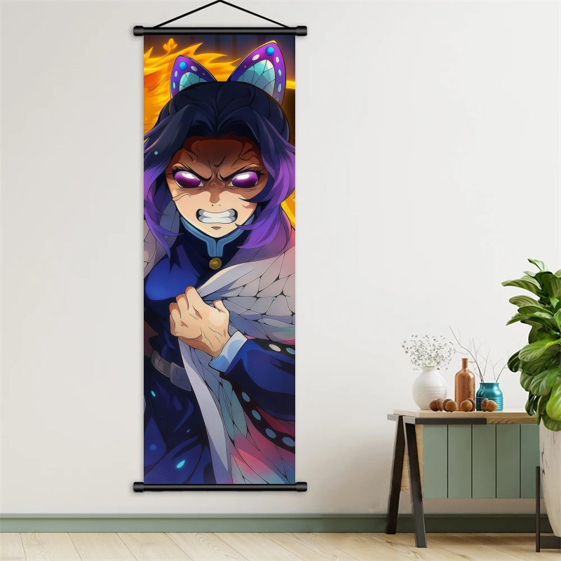 시노부 코쵸 데몬 슬레이어 아트 패브릭 걸이형 스크롤, - Home Decor Ideas 리뷰 및 가격