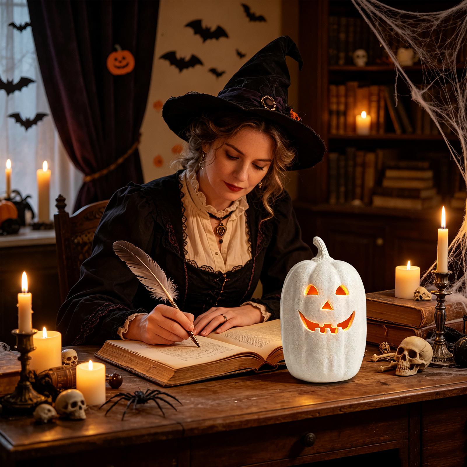 으스스한 호박 랜턴 수제 레진 랜턴 센터피스 할로윈 홈 - Home Decor Halloween 리뷰 및 가격