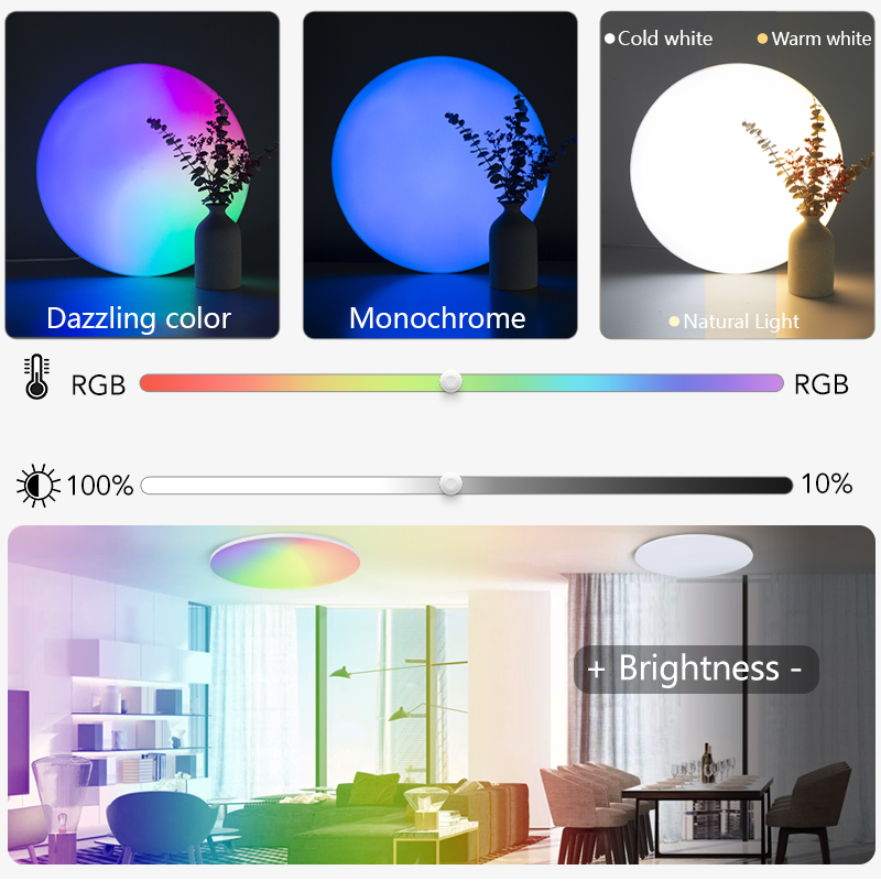 MARPOU 다채로운 RGB 천장 램프, 밝기 조절 가 - Home Decor Free App 리뷰 및 가격