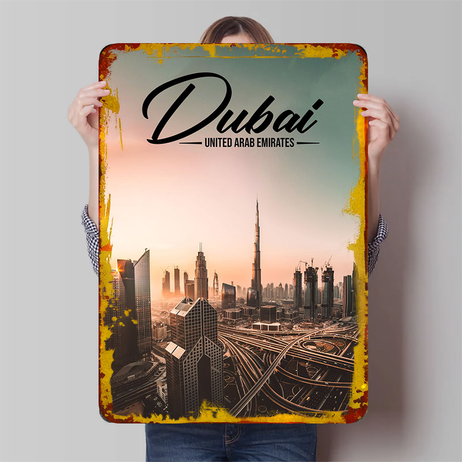 두바이 도시 풍경 금속 벽 예술 UAE 스카이라인 장식 - Home Decor Uae 리뷰 및 가격