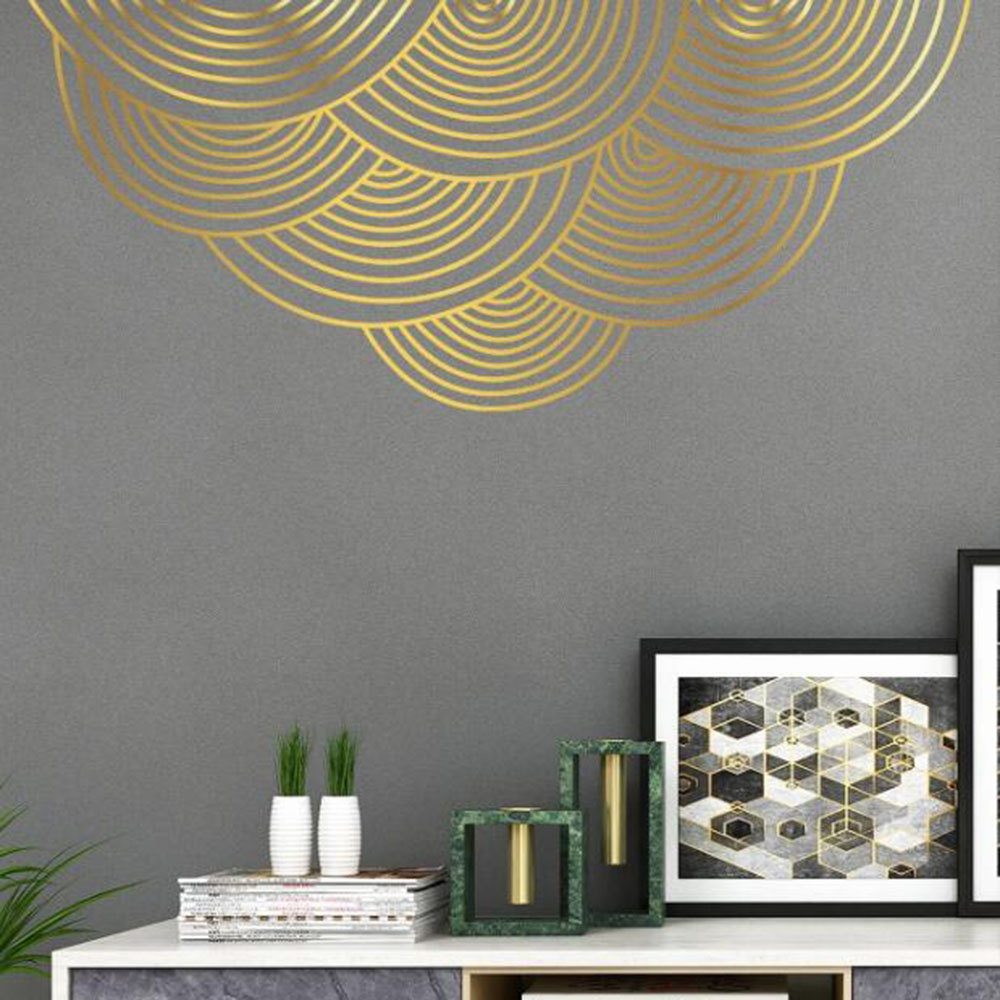 큰 반원 모양의 벽 스티커, 보헤미안 스타일, 침실,  - Home Decor Vinyl Flooring 리뷰 및 가격