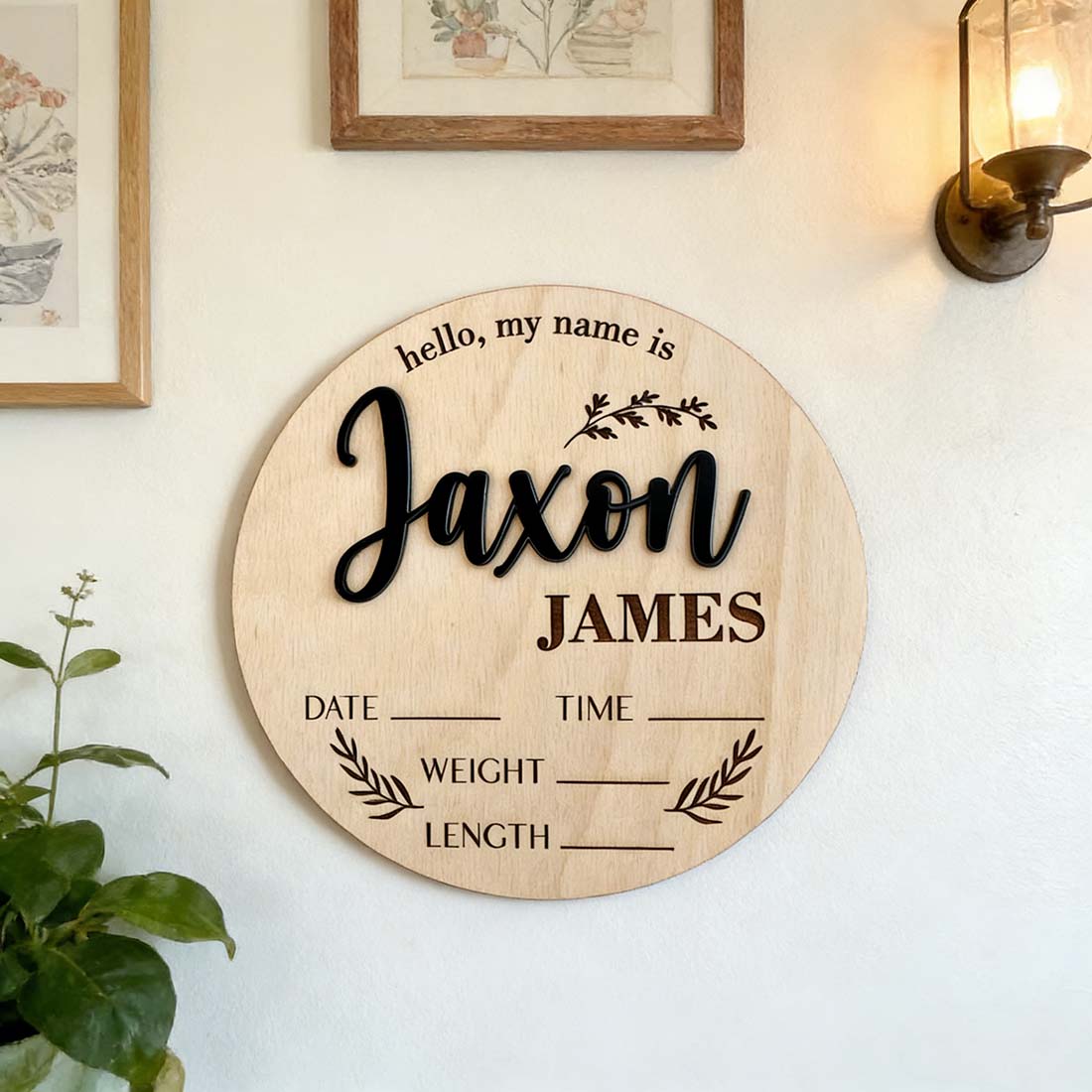 1Pc 맞춤형 아기 발표판 나무 이름표, 가정실 사무실 - Home Decor Xmas 리뷰 및 가격
