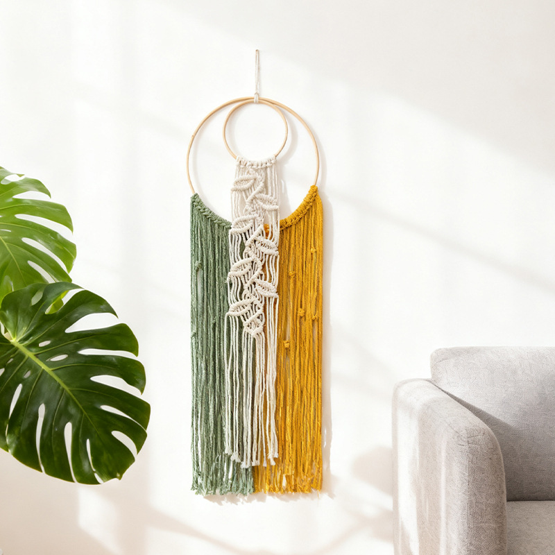29x90cm 그린 보헤미안 수공예 벽걸이 태피스트리  - Home Decor Green 리뷰 및 가격
