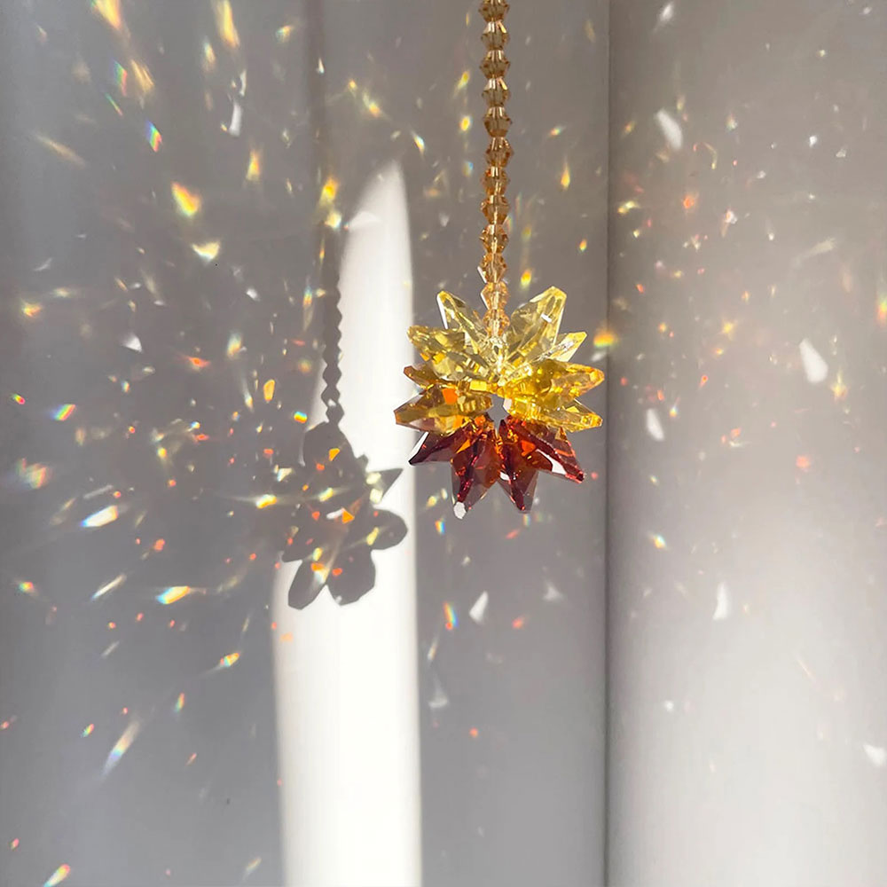 빛나는 유리 선캐쳐 1개, 크리스탈 별 모양의 걸이 장 - Crystal Sun Catcher 리뷰 및 가격
