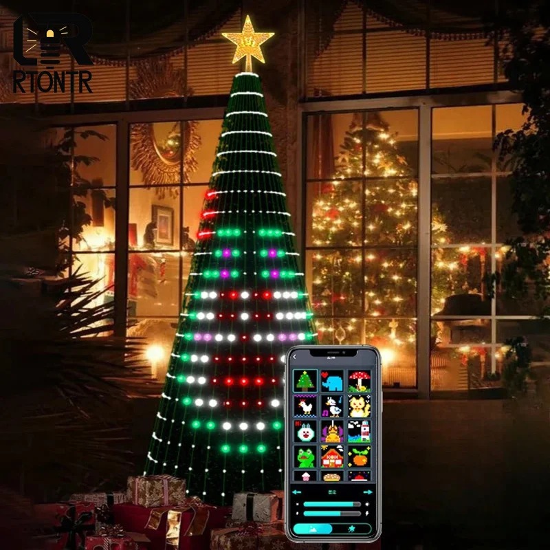 크리스마스 스타 트리 조명 RGB LED, 블루투스 앱 - Home Decor Xmas 리뷰 및 가격