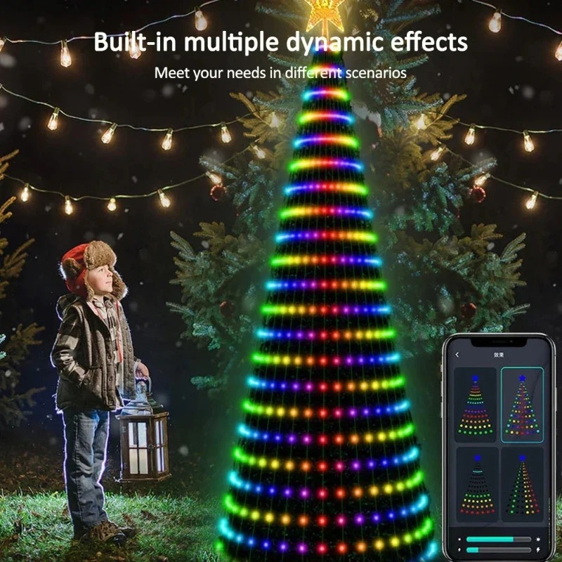 크리스마스 스타 트리 조명 RGB LED, 블루투스 앱 - Home Decor Xmas 리뷰 및 가격