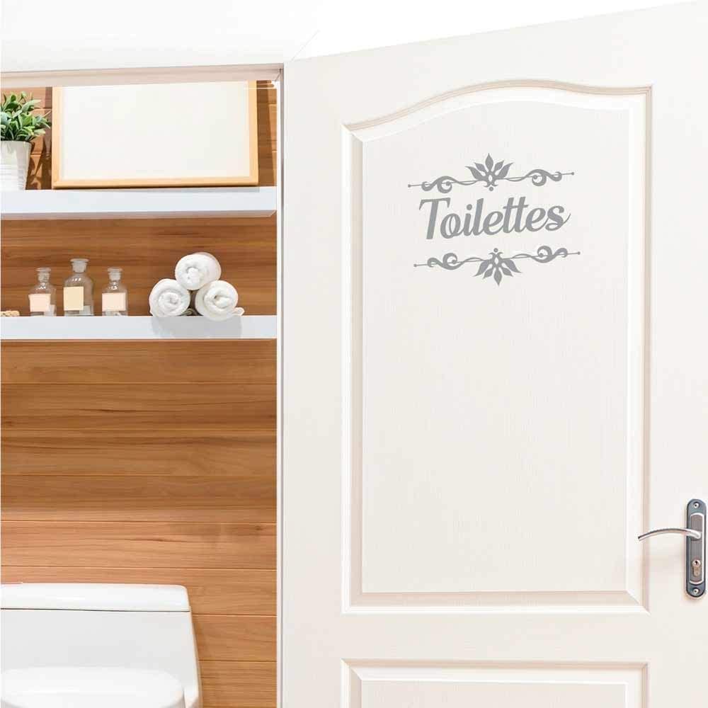 꽃이 달린 프랑스 화장실, 욕실 문짝 스티커, 데칼 화 - Home Decor Vinyl Flooring 리뷰 및 가격