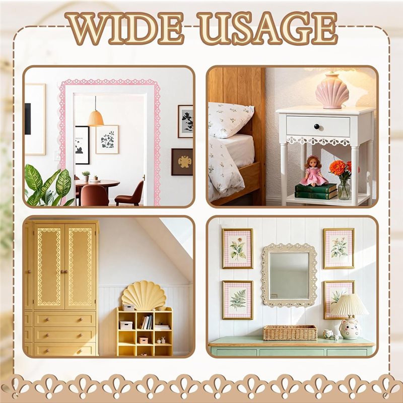 【사이버 먼데이】스캘럽형 장식용 목재 트림 12팩 크리 - Home Decor Wall Molding 리뷰 및 가격