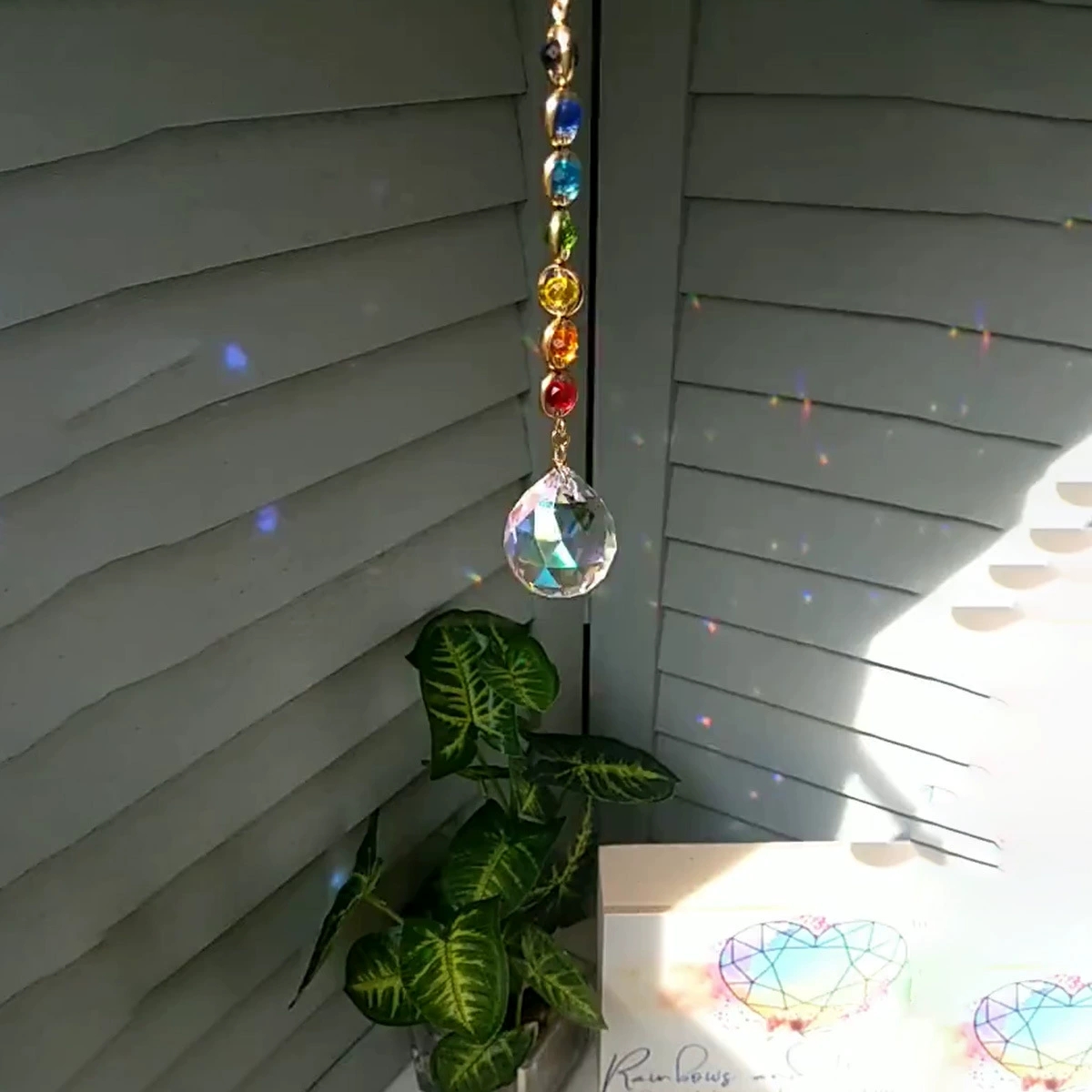 1PC 크리스탈 유리 선캐쳐 모빌, 홈데코용 무지개 제 - Crystal Sun Catcher 리뷰 및 가격