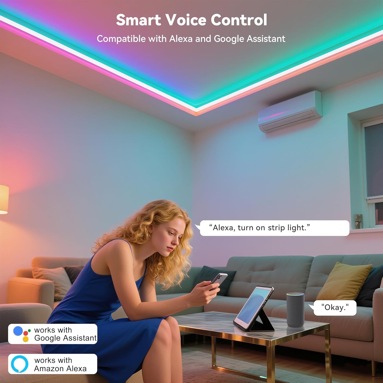 10M 20M 30M RGB LED 조명 스트립 룸 램 - Home Decor Free App 리뷰 및 가격