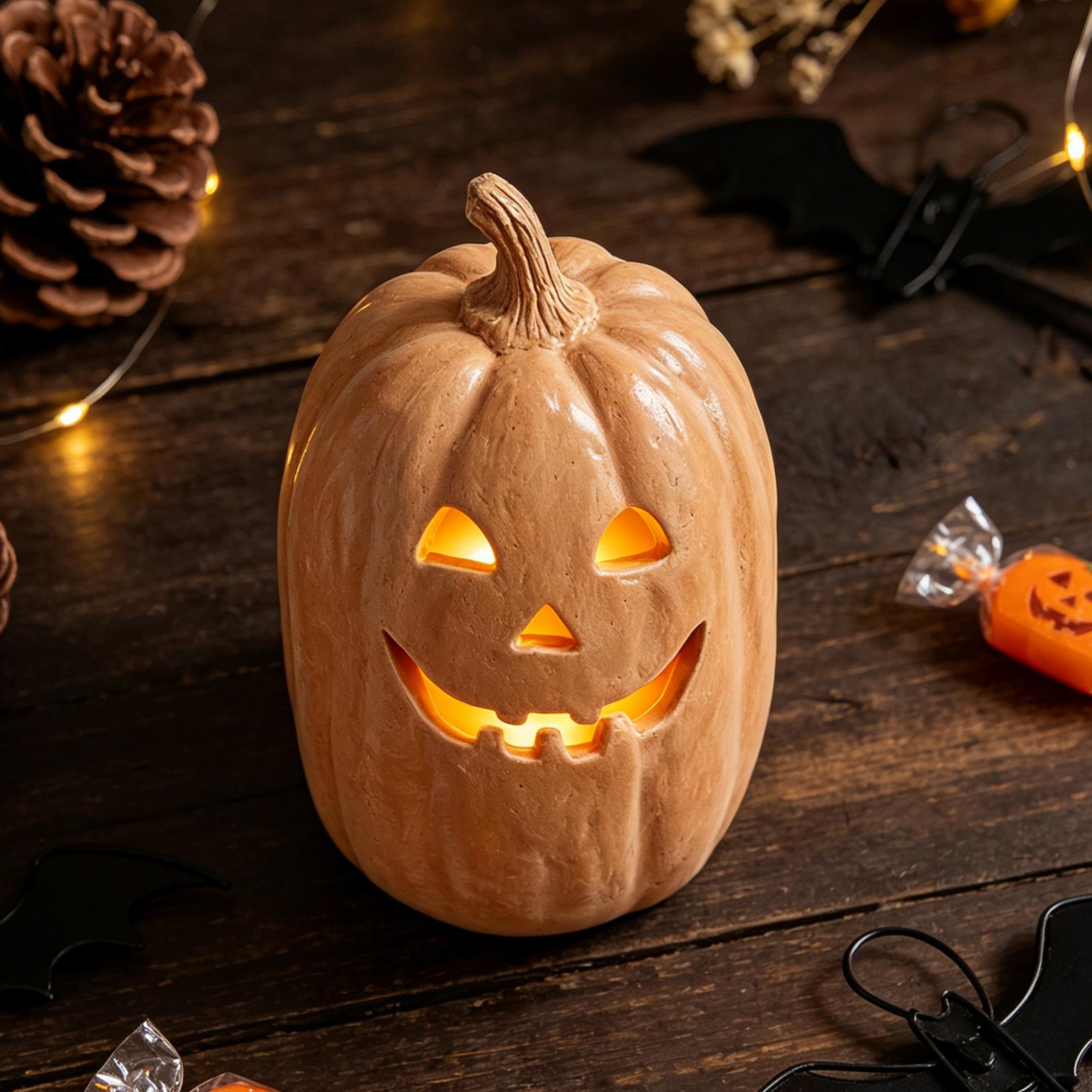 할로윈 호박 공예품 수지로 만든 수제 호박 센터피스 할 - Home Decor Halloween 리뷰 및 가격