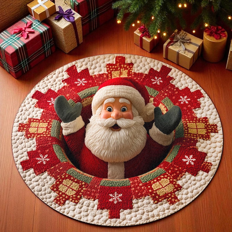 크리스마스 산타클로스 원형 도어매트, 환영 휴일 매트, - Home Xmas Decor Ideas 리뷰 및 가격