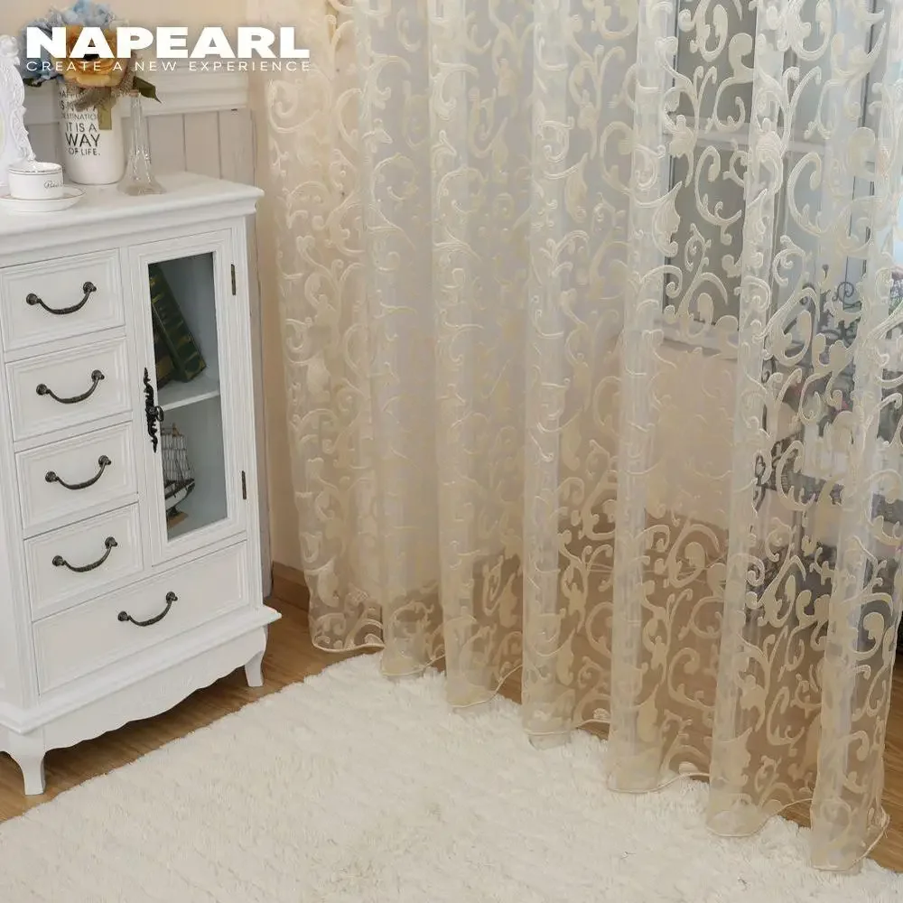 NAPEARL 유럽 스타일 자카드 얇은 명주 그물 커튼 - Yarn Home Decor 리뷰 및 가격