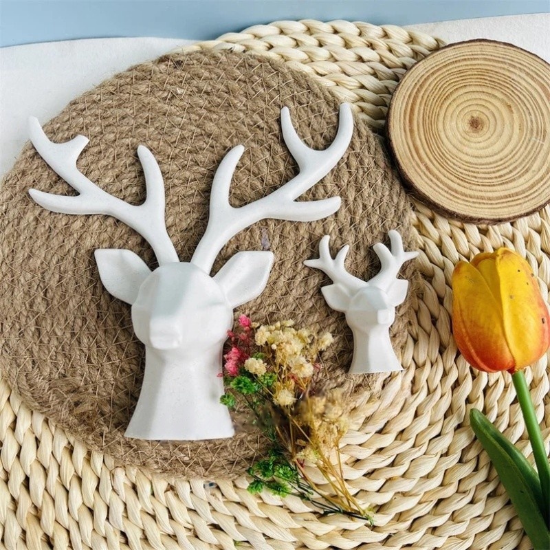 2 조각 사슴 뿔 장식 실리콘 몰드 DIY 석고 보석  - Home Decor Handicraft 리뷰 및 가격