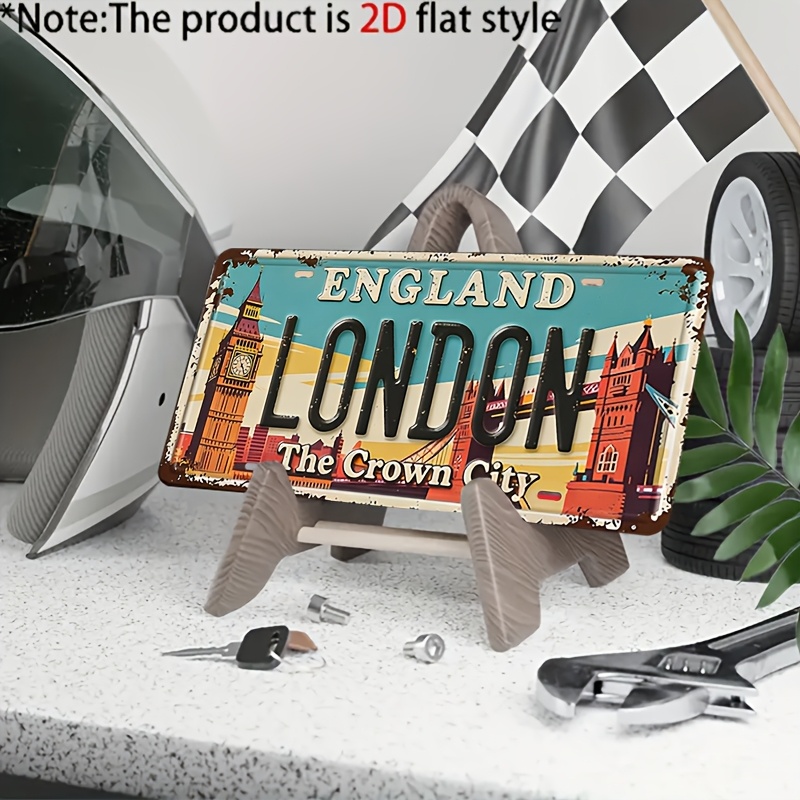 빈티지 런던 금속 번호판 표지판, 레트로 벽 장식 (가 - Home Decor London 리뷰 및 가격