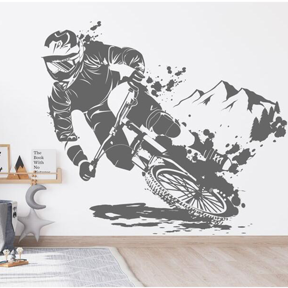 현대 MTB 더트 바이크 익스트림 스포츠 자전거 벽 스 - Home Decor Vinyl Flooring 리뷰 및 가격