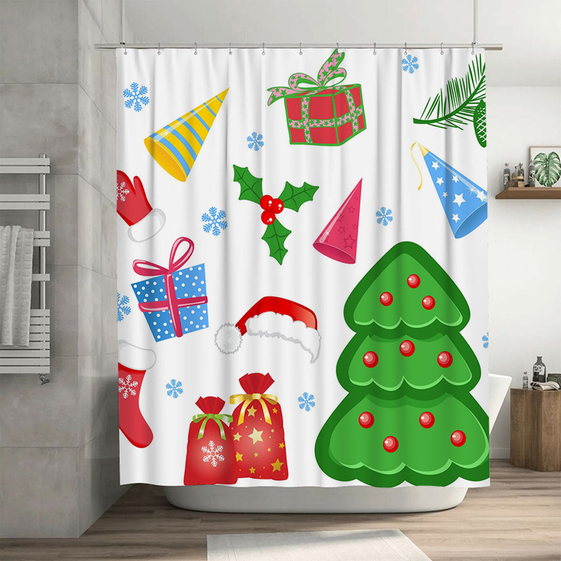 TU 샤워 커튼 크리스마스 숲 사슴 패턴 방수 휴일 욕 - Home Xmas Decor Ideas 리뷰 및 가격