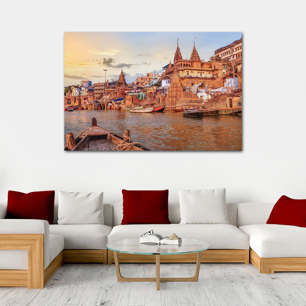 간가 강 바라나시 북인도 도시 풍경 포스터 풍경 캔버스 - Home Decor Varanasi 리뷰 및 가격