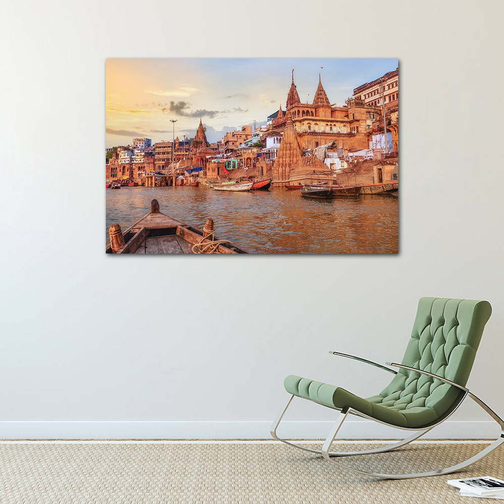 간가 강 바라나시 북인도 도시 풍경 포스터 풍경 캔버스 - Home Decor Varanasi 리뷰 및 가격