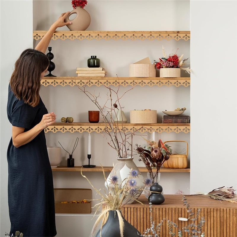 크리스마스 홈 벽 장식용 12개 세트 미완성 스캘럽 장 - Home Decor Wall Molding 리뷰 및 가격