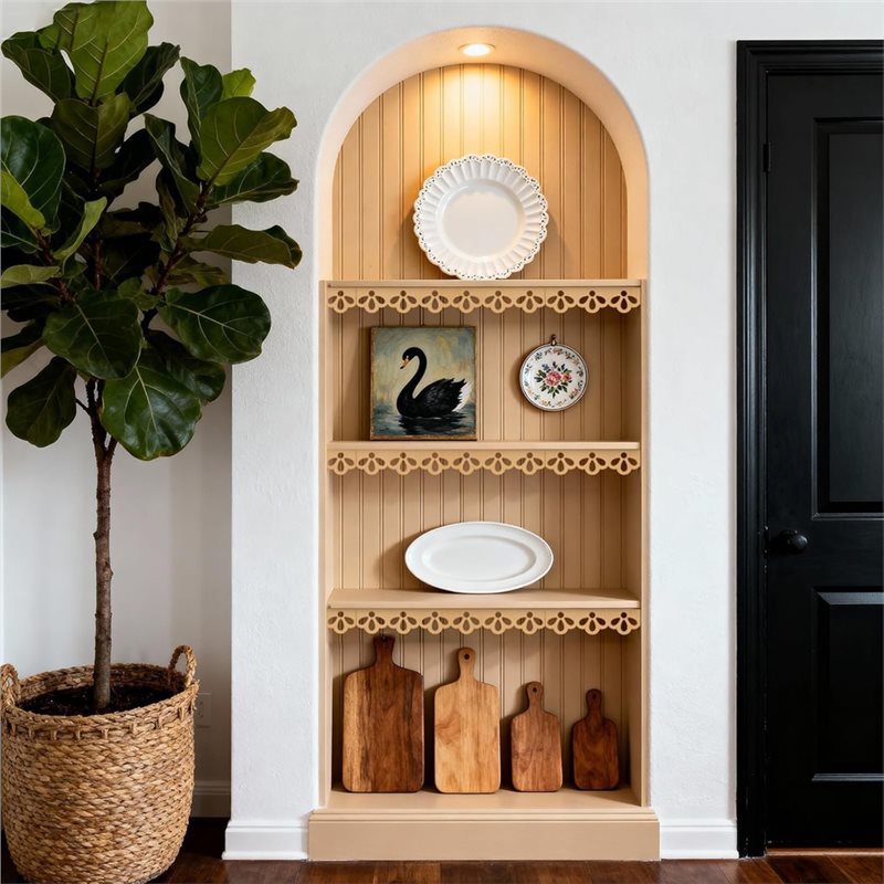 크리스마스 홈 벽 장식용 12개 세트 미완성 스캘럽 장 - Home Decor Wall Molding 리뷰 및 가격