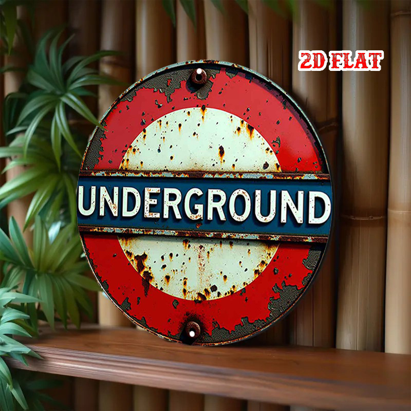 빈티지 런던 지하철 원형 금속 틴 사인 - 레트로풍의  - Home Decor London 리뷰 및 가격