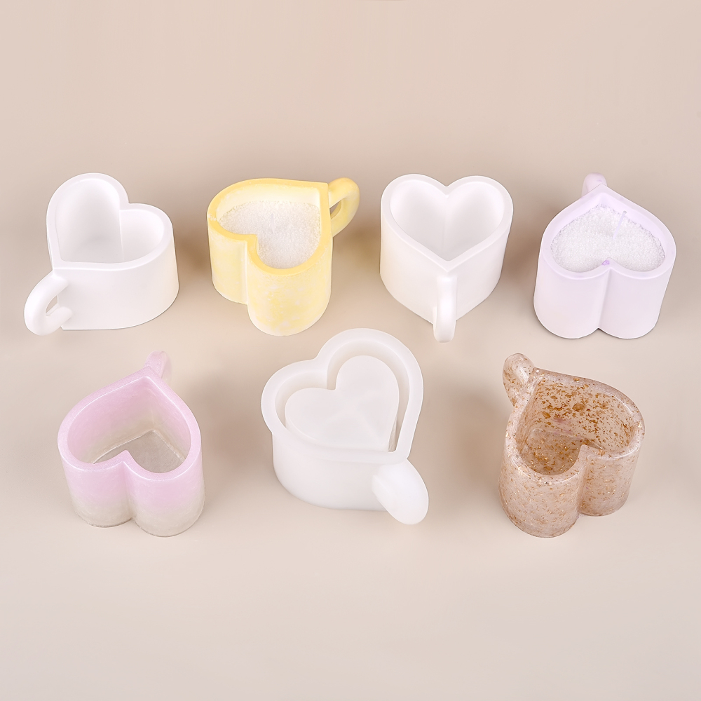 3D 찻잔 모양 실리콘 몰드 트레이 포함 DIY 석고  - Home Decor Handicraft 리뷰 및 가격