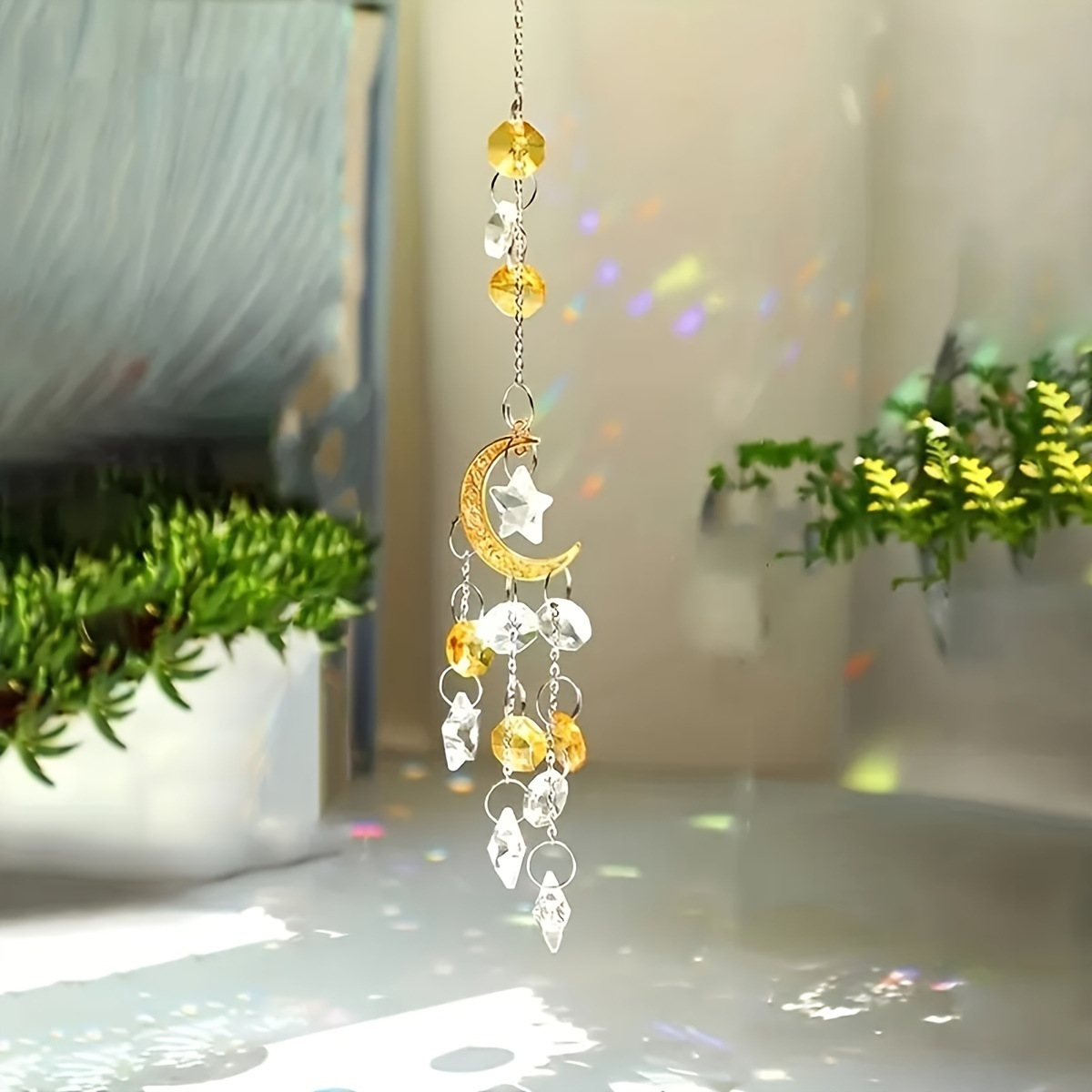 크리스탈 선 리치 선캐쳐 벚꽃 달 창문 프리즘 라이트  - Crystal Sun Catcher 리뷰 및 가격