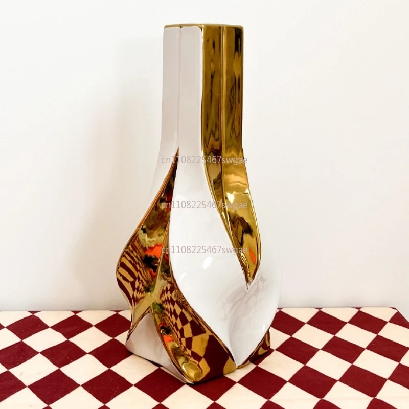 거실 장식용 창의적인 꽃꽂이 장식품 도자기 대형 화이트 - Home Decor Gold 리뷰 및 가격